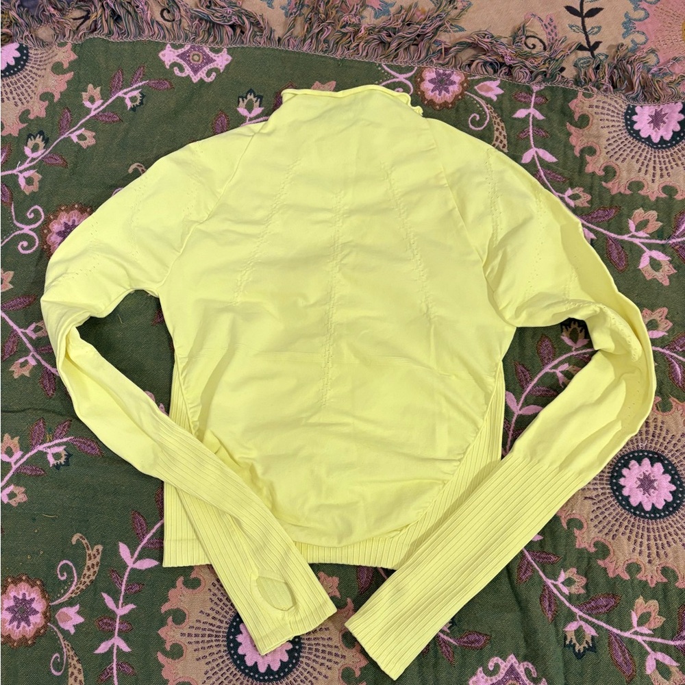 NWOT FP Movement Good Karma Layer Lemon Long Sleeve Top